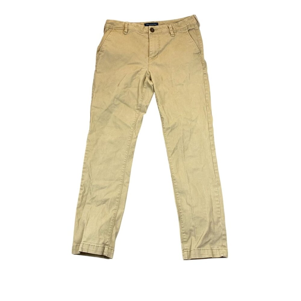 Aeropostale Mens Chino Pants Size 31x30 Beige Casual Trouser Straight Flat Front